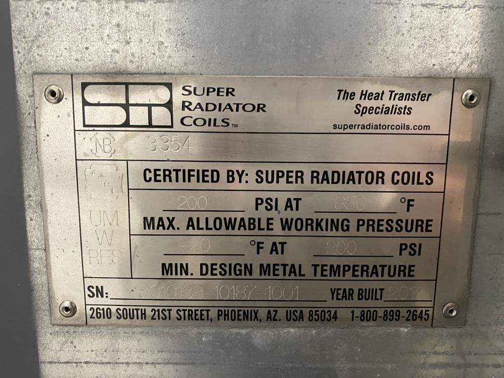 Super Radiator Coils #3354 Heat Transfer, 200 PSI, Size 39 x 16 x 39, 2 HP Motor